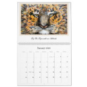 Calendrier d'animaux d'aquarelle (Jan 2026)