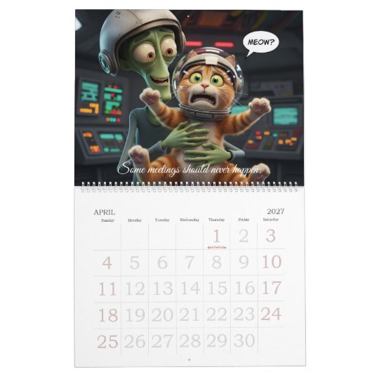 Calendrier d'animaux drôles – Humour décalé et aud (Apr 2027)