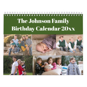 Calendrier d'anniversaire familial personnalisé