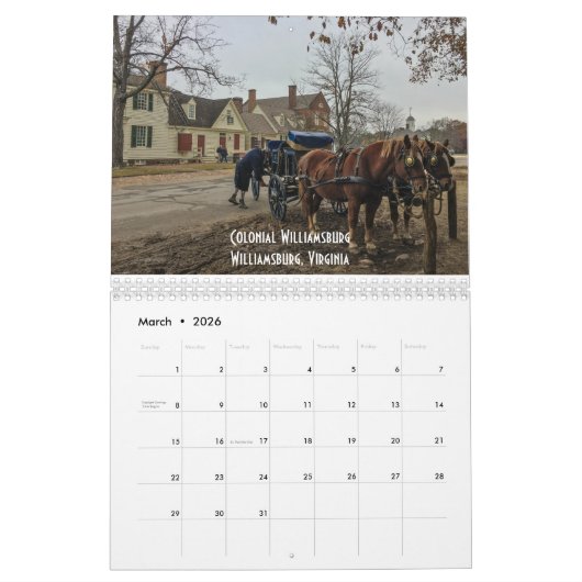 Calendrier Dans Mes pas : Voyage routier aux États-UnisCalend (Mar 2026)