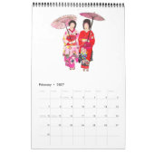 Calendrier d'aquarelle couleur pourpre Sacha Gross (Feb 2027)