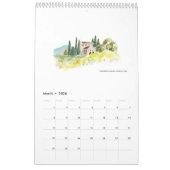 Calendrier d'aquarelle exclusive 2023 (Mar 2026)