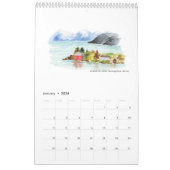 Calendrier d'aquarelle exclusive 2023 (Jan 2026)