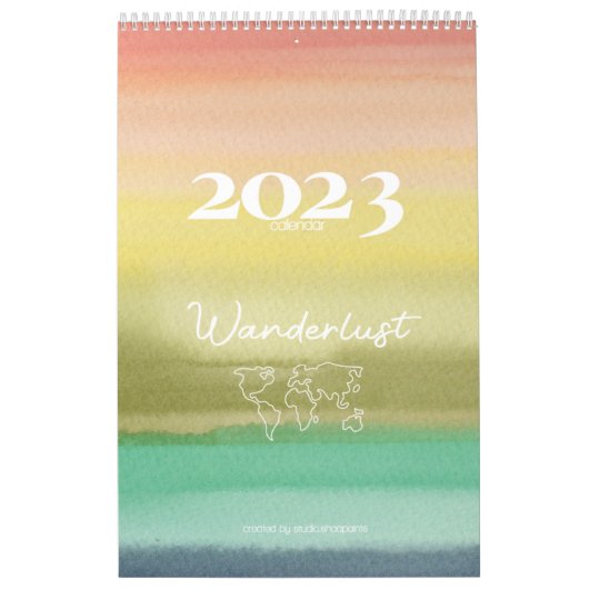 Calendrier d'aquarelle exclusive 2023 (Protection)