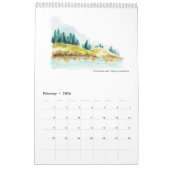Calendrier d'aquarelle exclusive 2023 (Feb 2026)
