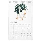 Calendrier d'aquarelles botaniques 2026 (Jan 2027)