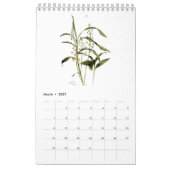 Calendrier d'aquarelles botaniques 2026 (Mar 2027)