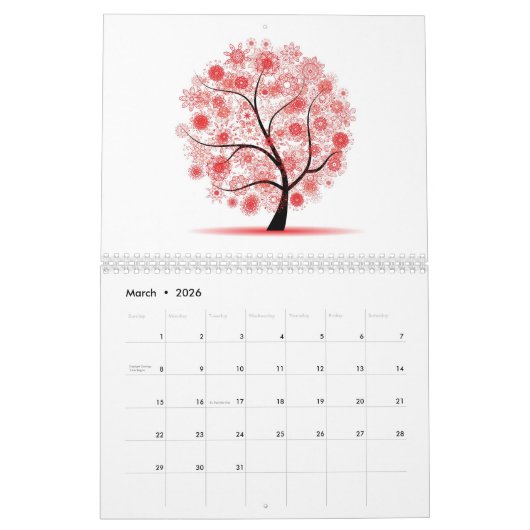 Calendrier d'arbres d'art (Mar 2026)