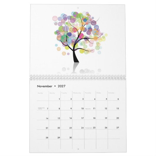 Calendrier d'arbres d'art (Nov 2027)