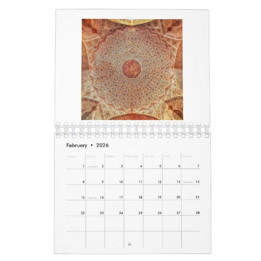 Calendrier d'architecture persane (Feb 2026)