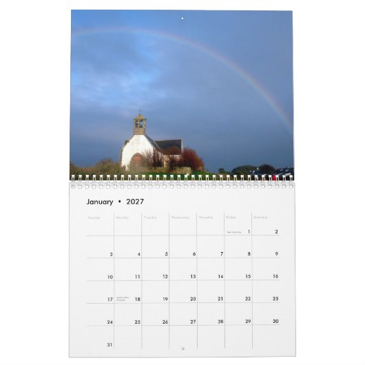 Calendrier d'arcs-en-ciel (Jan 2027)