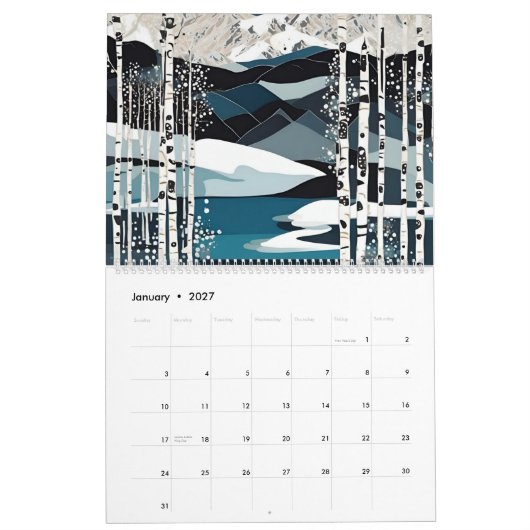 Calendrier d'art 2026 (Jan 2027)