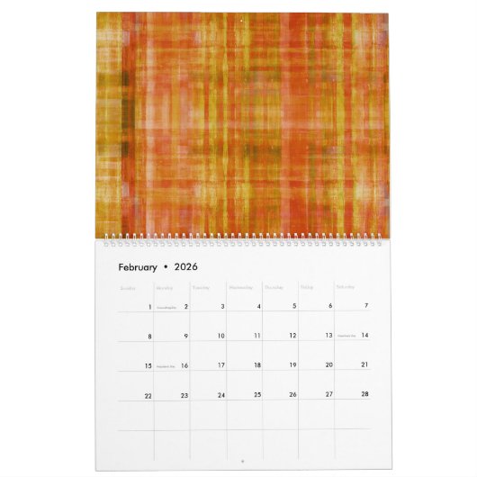 Calendrier d'art abstrait (Feb 2026)