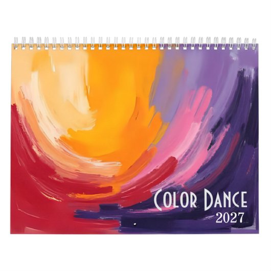 Calendrier d'art abstrait Color Dance 2027 (Protection)