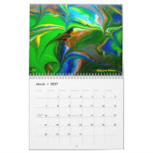 Calendrier d'art abstrait fluide 2026 (Mar 2027)