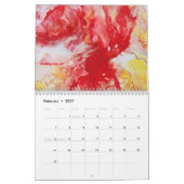 Calendrier d'art abstrait fluide 2026 (Feb 2027)