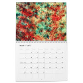 Calendrier d'art abstrait unique 2023 Fond (Mar 2027)