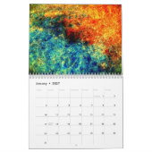 Calendrier d'art abstrait unique 2023 Fond (Jan 2027)