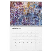 Calendrier d'art abstrait unique 2023 Fond (Feb 2027)