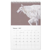Calendrier d'art Borzoi 2022 à une page par Charlo (Feb 2027)