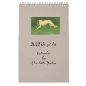 Calendrier d'art Borzoi 2022 à une page par Charlo (Protection)