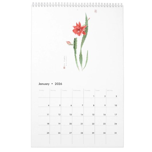Calendrier d'art botanique 2023 (Jan 2026)
