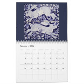 Calendrier d'art Carrelage bleu et blanc de lapin  (Feb 2026)