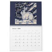 Calendrier d'art Carrelage bleu et blanc de lapin  (Jan 2026)