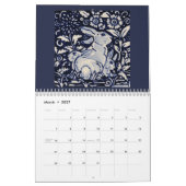 Calendrier d'art Carrelage bleu et blanc de lapin  (Mar 2027)