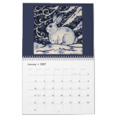 Calendrier d'art Carrelage bleu et blanc de lapin  (Jan 2027)