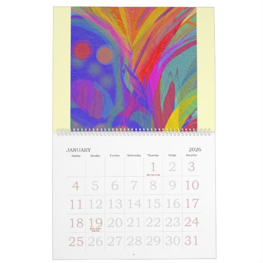 Calendrier d'art d'ABSTRACTION (Jan 2026)