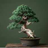 Calendrier d'art d'arbre en bonsaï japonais