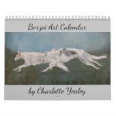 Calendrier d'art de Borzoi 2021 par Charlotte Yeal (Protection)