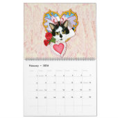 Calendrier d'art de chat d'imaginaire. Chats (Feb 2026)