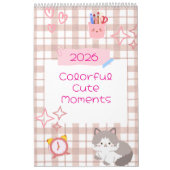 Calendrier d'art de chat mignon lumineux (Protection)