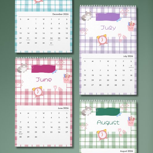 Calendrier d'art de chat mignon lumineux