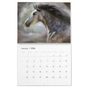 Calendrier d'art de chevaux (Jan 2026)