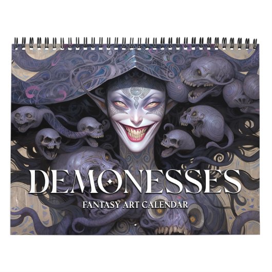 Calendrier d'art de fantasy sombre des démonesses (Protection)