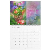 Calendrier d'art de guérison Chakra (Mar 2027)