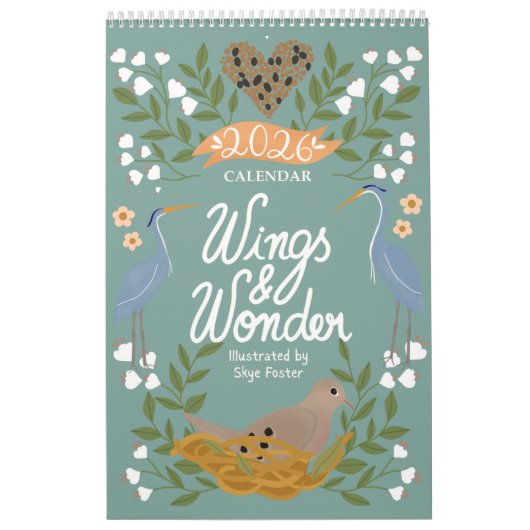 Calendrier d'art de la nature avec oiseaux de jard (Protection)