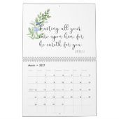 Calendrier d'art de l'aquarelle de la Bible Verse (Mar 2027)