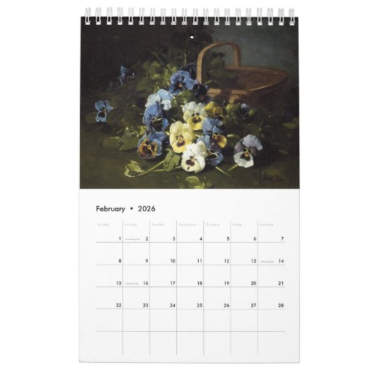 Calendrier d'art de pensée (11" x 7") (Feb 2026)