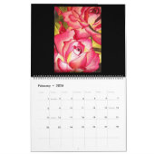 Calendrier d'art de rose aquarelle par Sacha Gross (Feb 2026)