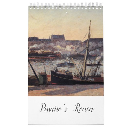 Calendrier d'art de Rouen de Pissarro (11" x 7") (Protection)
