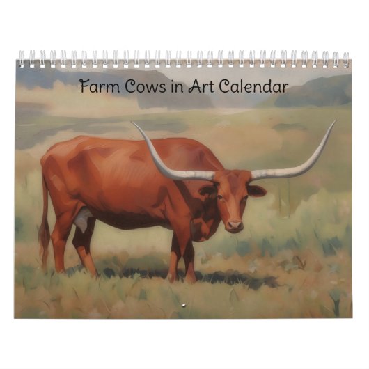 Calendrier d'art de vaches de ferme (Protection)