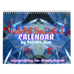 Calendrier d'art de vie marine par Valxart