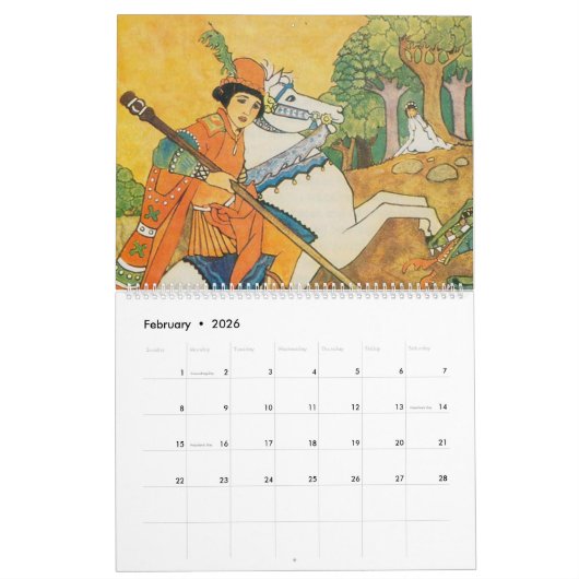 Calendrier d'art des contes de fées de Rie Cramer (Feb 2026)