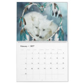 Calendrier d'art des loups 2 d'esprit (Feb 2027)