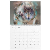 Calendrier d'art des loups 2 d'esprit (Jan 2027)