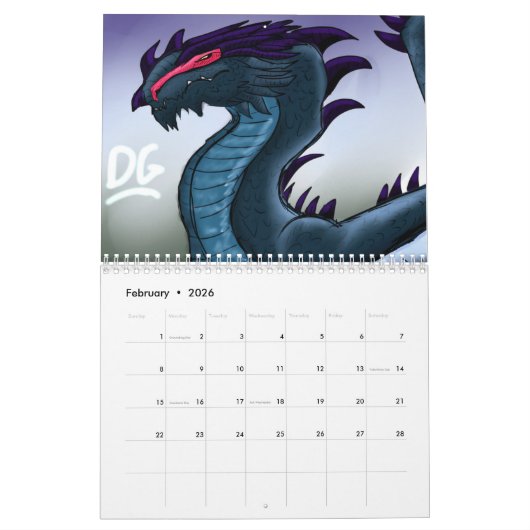 Calendrier d'art Dragon Ultime (Feb 2026)